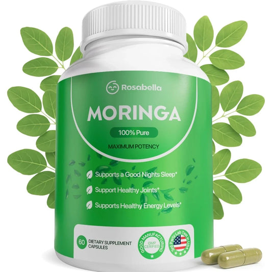60 Count Moringa Capsules Pure Moringa Powder, Immune & Gut Health Superfood-Shop